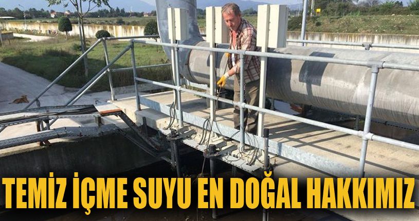 Su arıtma tesisinde bakım çalışması