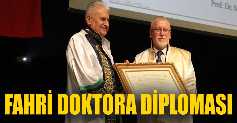 Bolu’da, son Başbakan Yıldırım’a fahri doktora ünvanı verildi
