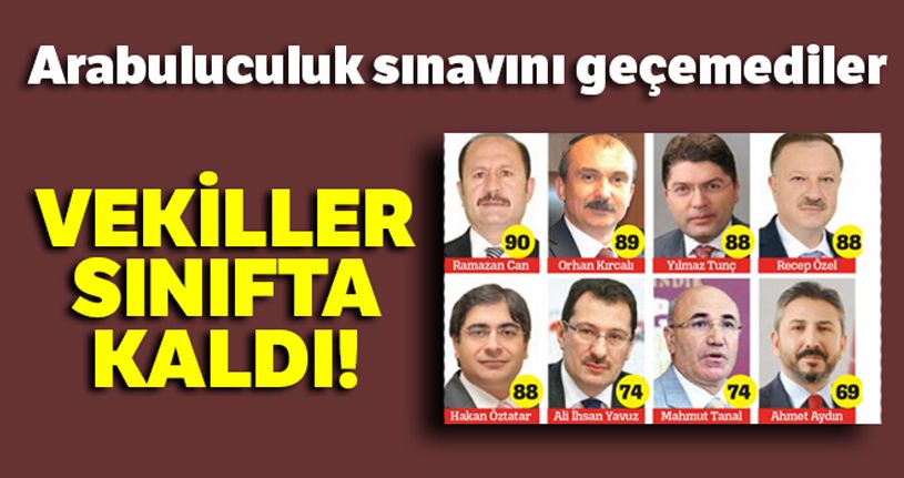 Milletvekilleri sınıfta kaldı!