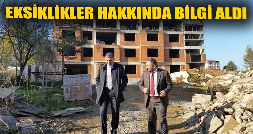 Kaymakam Öztürk tesisleri gezdi eksiklikler hakkında bilgi aldı