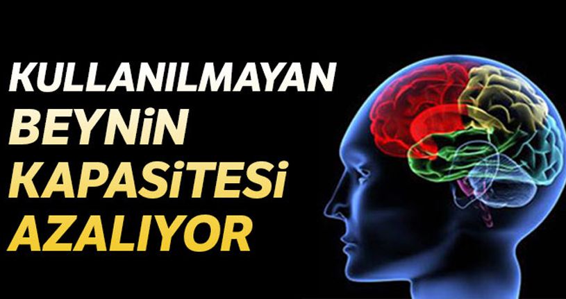 Kullanılmayan beynin kapasitesi azalıyor