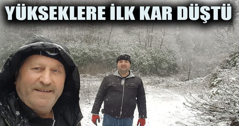 Akçakoca'da ilk kar yüksek kesimlere düştü