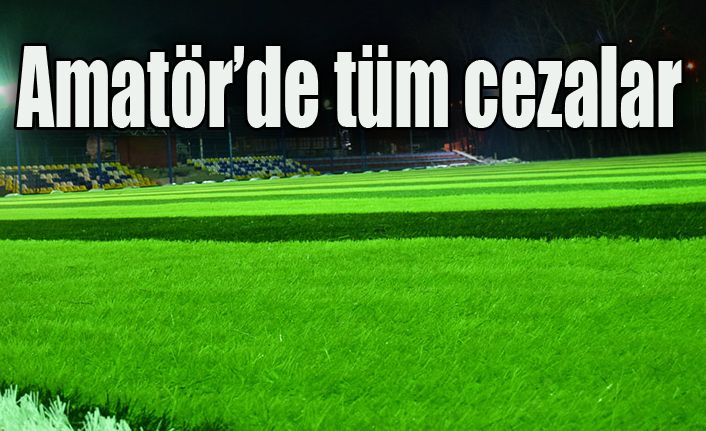 Düzce amatörde tüm cezalar