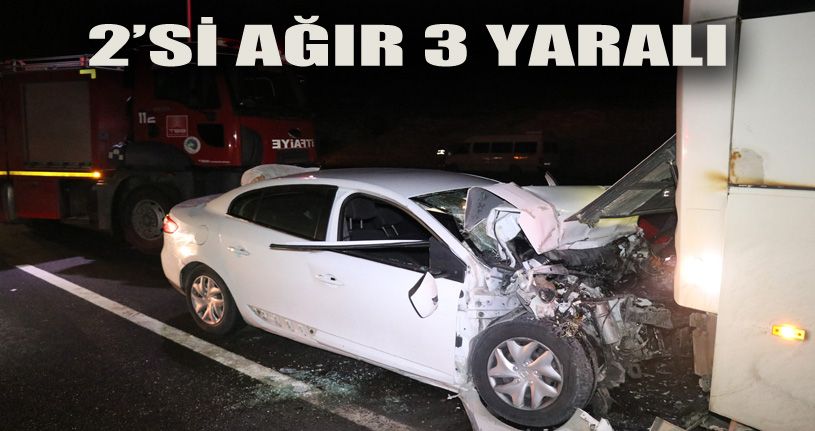 TEM’de trafik kazası: 2’si ağır 3 yaralı