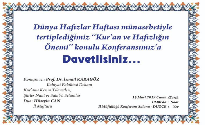 EHAD'dan Programa Davet