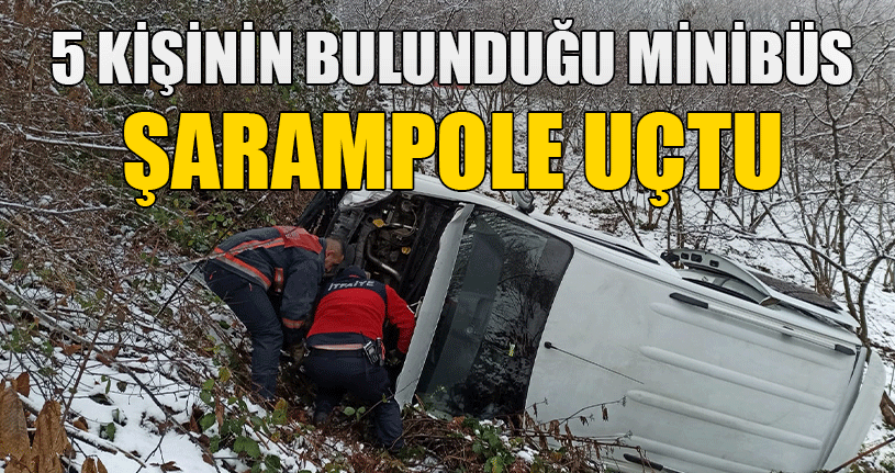 Minibüs 20 Metrelik Uçurumdan Uçtu