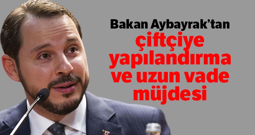 Bakan Aybayrak'tan çiftçiye yapılandırma ve uzun vade müjdesi