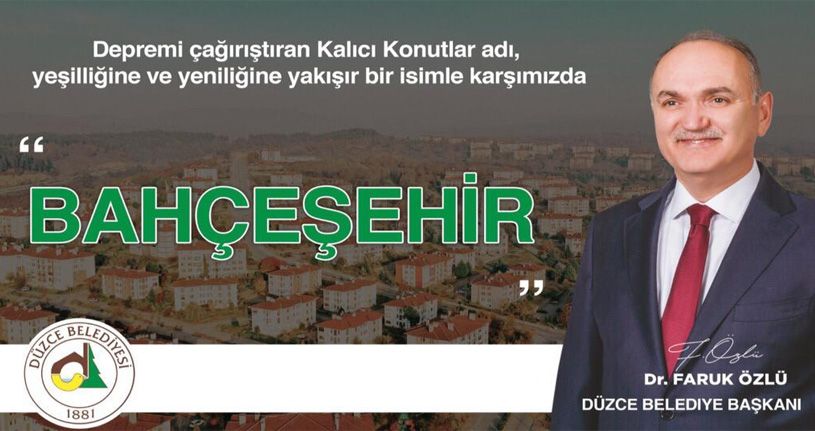Kalıcı Konutlar Artık Bahçeşehir