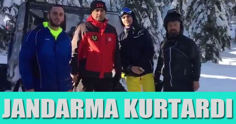 Kartalkaya’da kaybolan 3 kayakçıyı jandarma kurtardı
