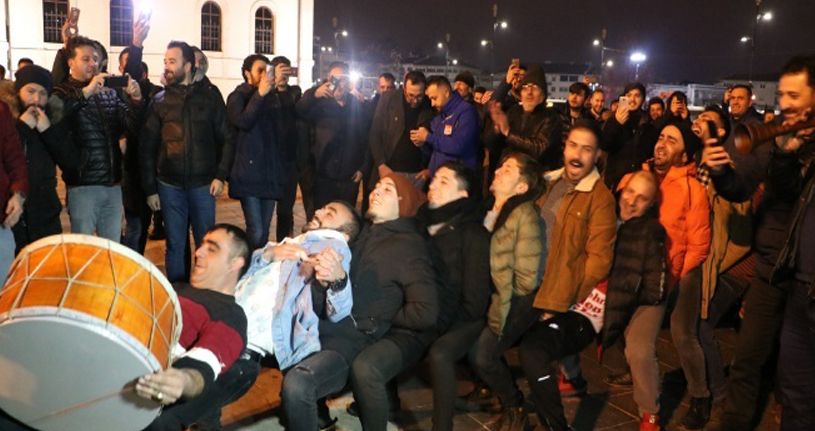 Sivas'ta, Beşiktaş galibiyeti doyasıya kutlandı