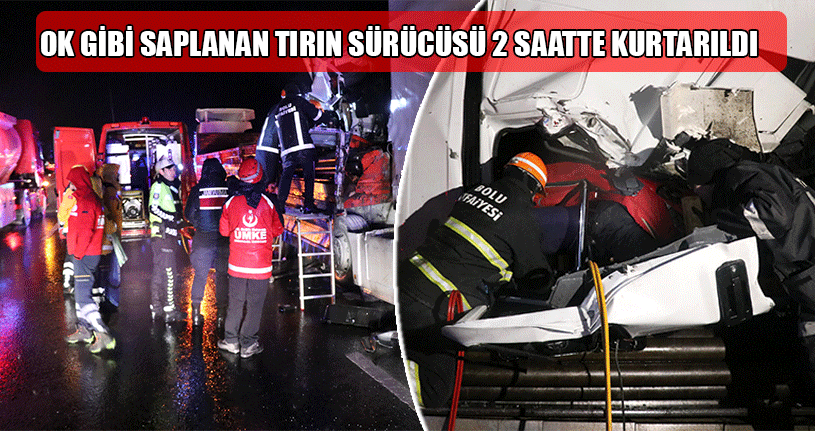 Önünde İlerleyen Tıra Ok Gibi Saplandı