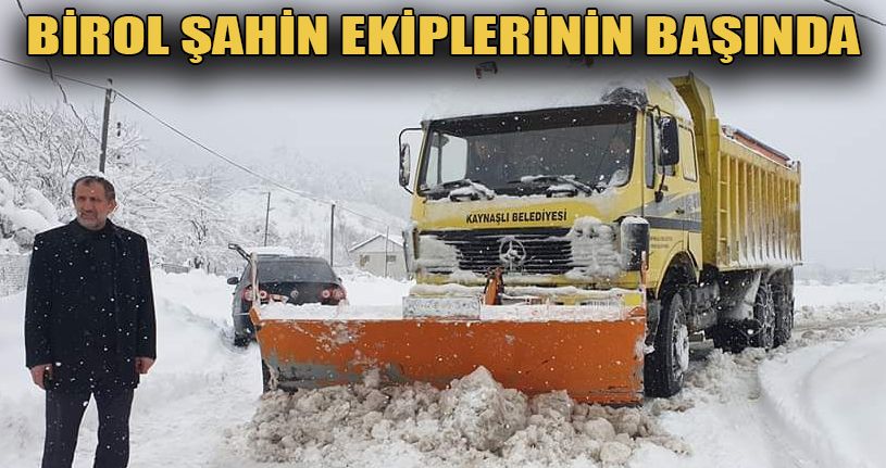 Kaynaşlı Belediyesi karla mücadeleye devam ediyor