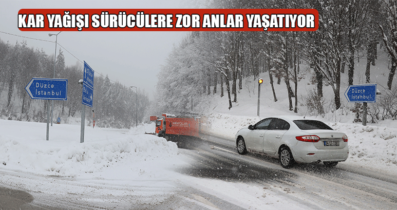 Bolu Dağı’nda Kar Yağışı Devam Ediyor