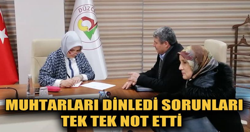 Ayşe Keşir Muhtarları Dinledi