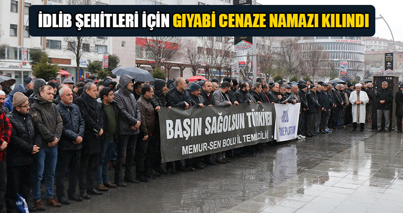 İdlib Şehitleri İçin Gıyabi Cenaze Namazı Kılındı