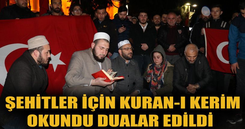 Bolu’da vatandaşlar İdlib şehitleri için yürüyüş düzenledi
