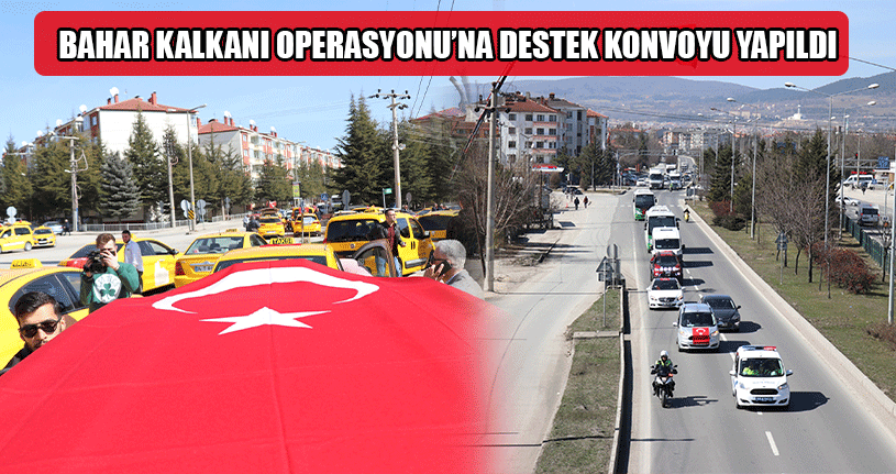 Türk Bayrakları Asılı Yüzlerce Araçlı Konvoy Yapıldı