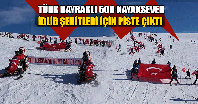 Kayakseverler Kar Üzerinde Şehitleri Andı