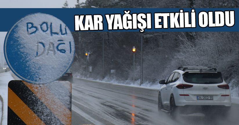 Bolu Dağı'nda yoğun kar yağışı