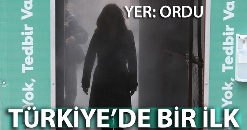 Ordu'da korona virüse karşı 'dezenfekte tüneli'