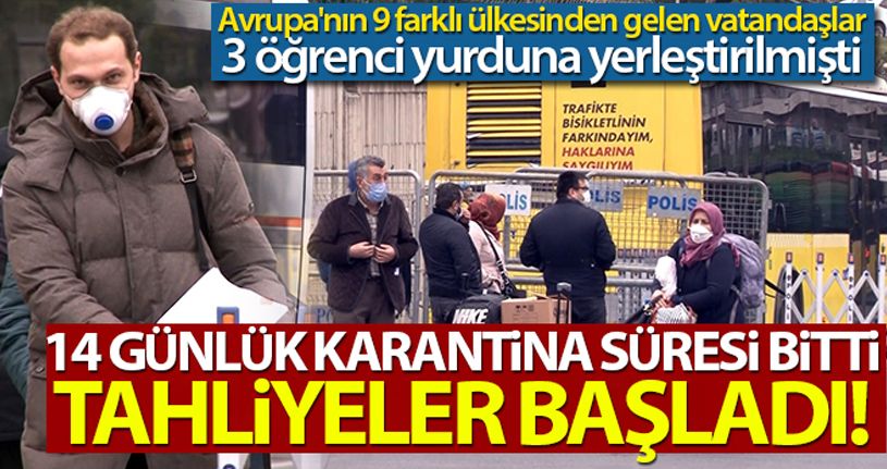14 günlük karantinanın ardından tahliyeler başladı