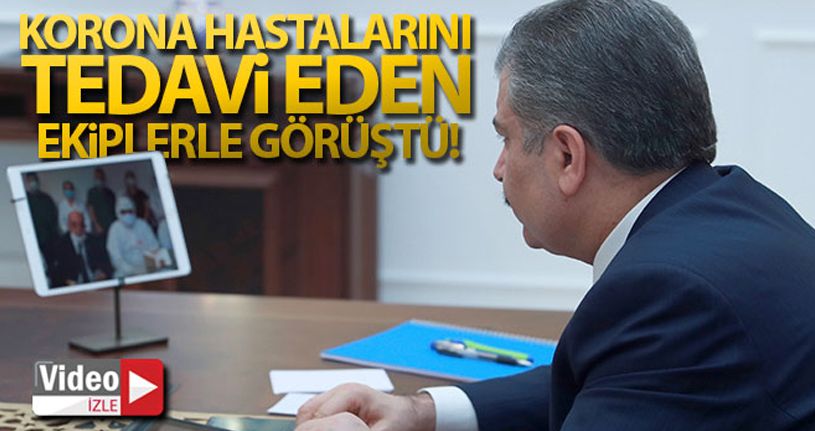 Sağlık Bakanı Koca, Covid-19 hastalarını tedavi eden hekimlerle görüştü