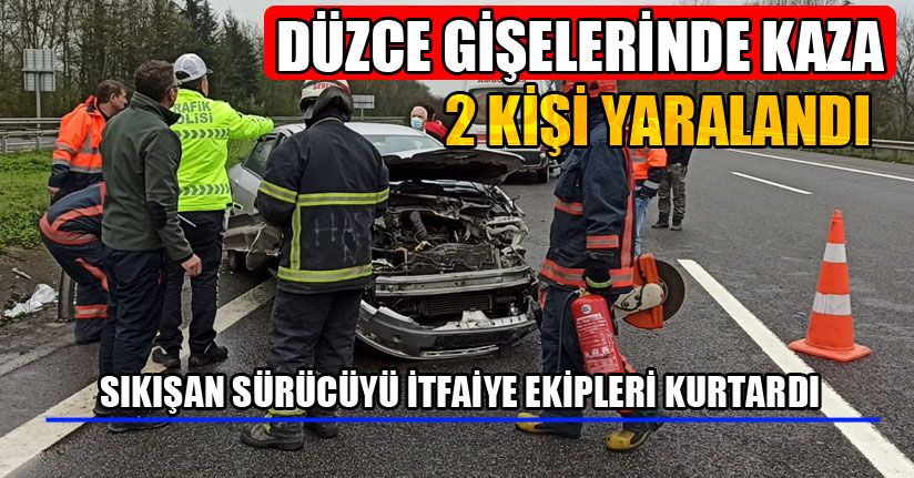 Otomobil bariyere saplandı