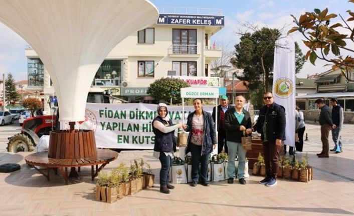 5 bin ücretsiz fidan dağıtıldı