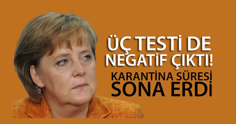 Almanya Başbakanı Merkel'in karantina süresi sona erdi