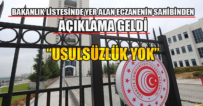 Listede Yer Alan Eczanenin Sahibinden Açıklama Geldi