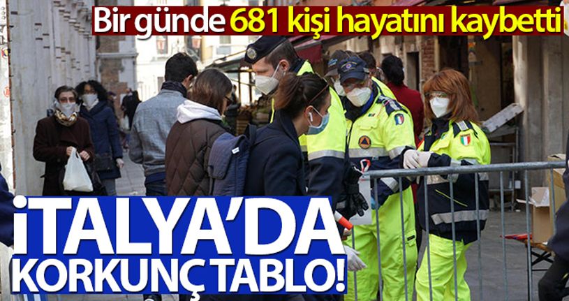 İtalya'da son 24 saatte 681 ölüm