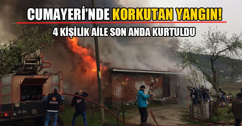 Korkutan Yangın! 4 Kişi Son Anda Kurtuldu