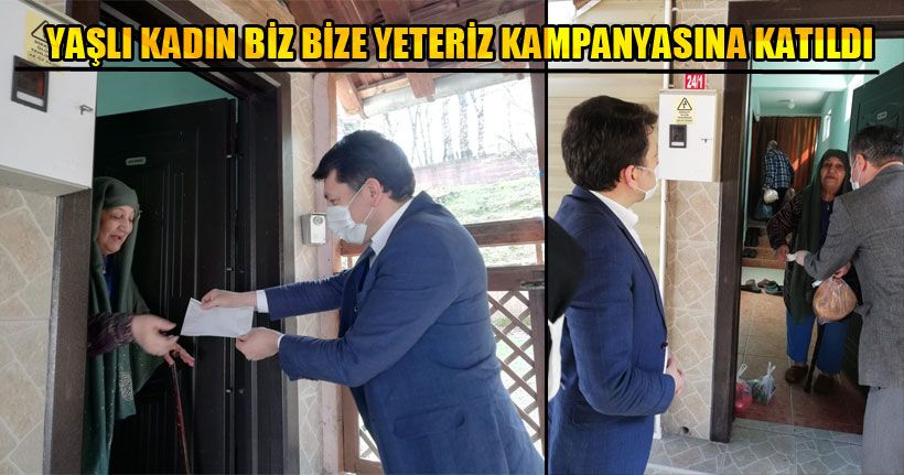 Yaşlı Kadının Bağışını Kaymakam Teslim Aldı