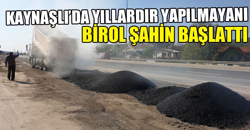 Kaynaşlı’da yan yollar asfaltlanmaya başladı