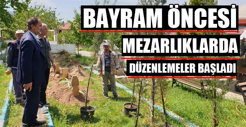 Kaynaşlı’da Mezarlıkta Düzenleme Yapılıyor
