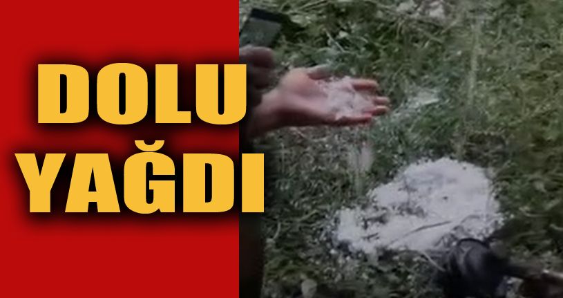 Kurukavak Köyünde Dolu Yağdı