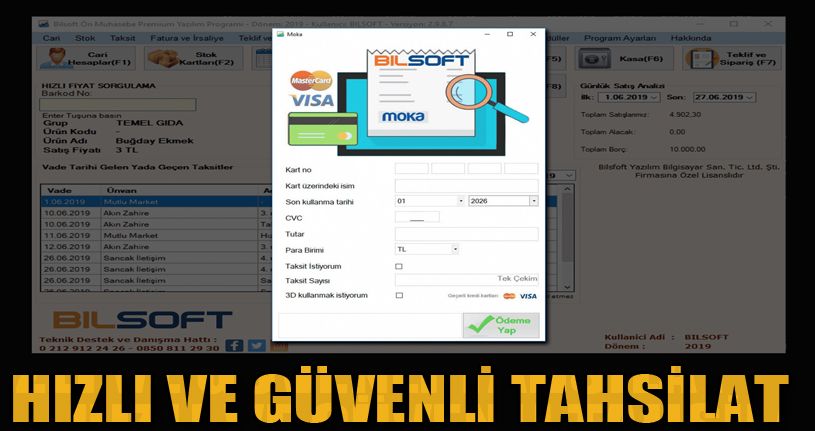 E-tahsilat sistemi ile hızlı ve güvenli tahsilat yapabilirsiniz