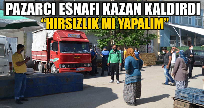 Tezgah Açtırılmayan Pazarcılar Tepki Gösterdi