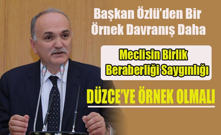 Başkan Özlü Meclis Üyelerini Uyardı