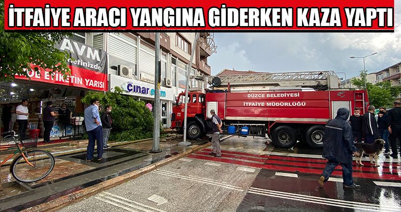 Yangına Giden İtfaiye Aracı Kaza Yaptı