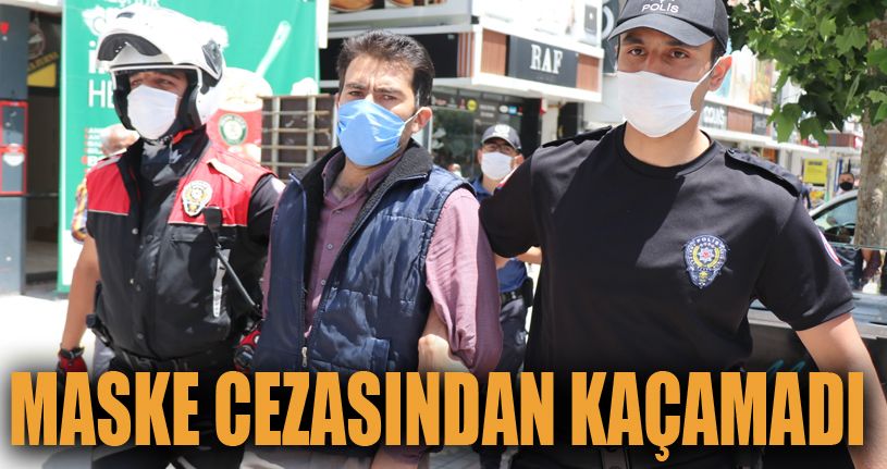 Maske cezasından kaçmaya çalışan şahıs polis kovalamacası ile yakalandı