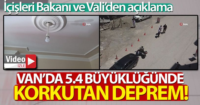 Van'da 5.4 büyüklüğünde deprem