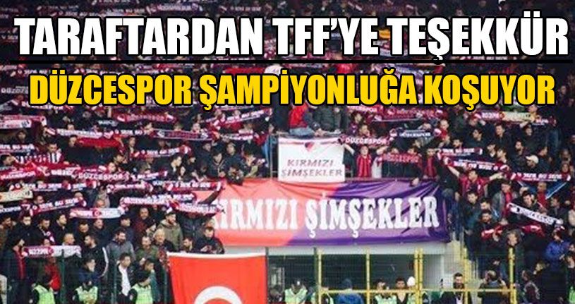 Taraftardan TFF’ye Teşekkür