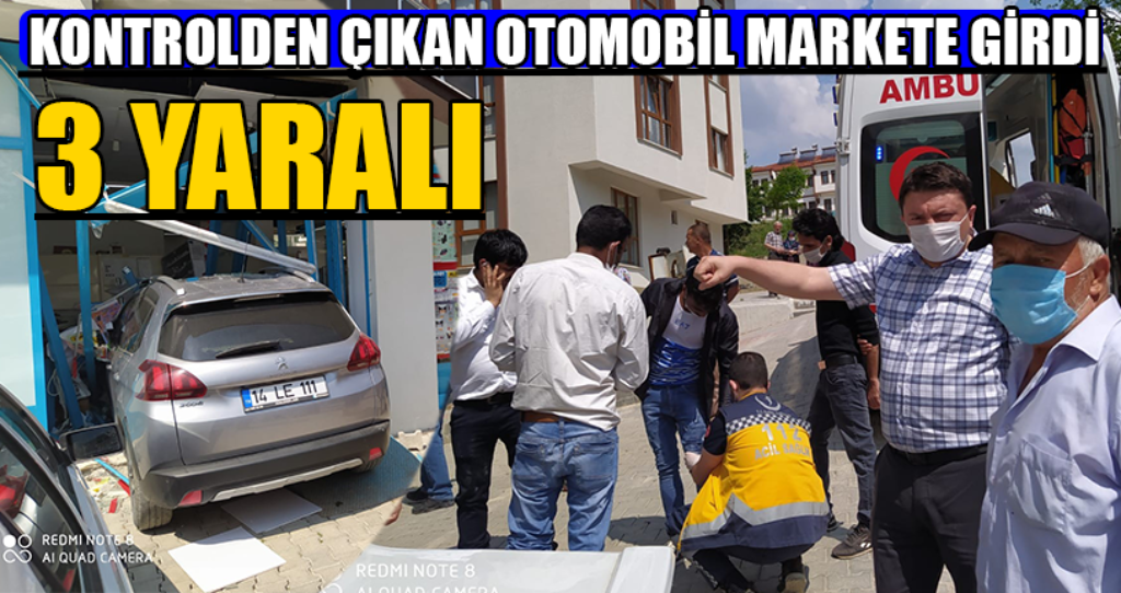 Kontrolden Çıkan Otomobil Markete Girdi