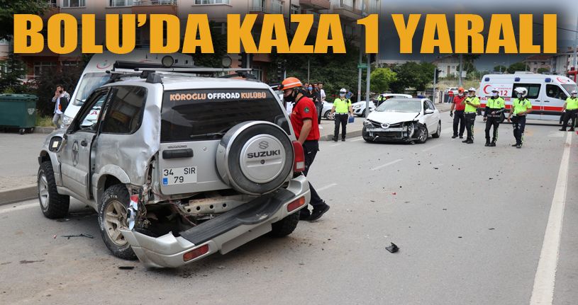 Otomobille çarpışan cip takla attı: 1 yaralı