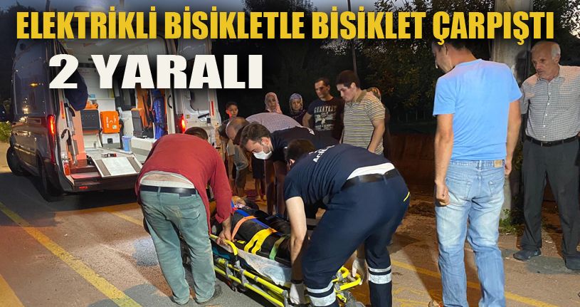 Elektrikli bisiklet ile bisiklet çarpıştı: 2 yaralı