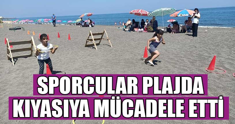 Sporcular Plajda Kıyasıya Mücadele Etti
