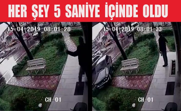 Kaldırımda yürürken az kalsın canından oluyordu