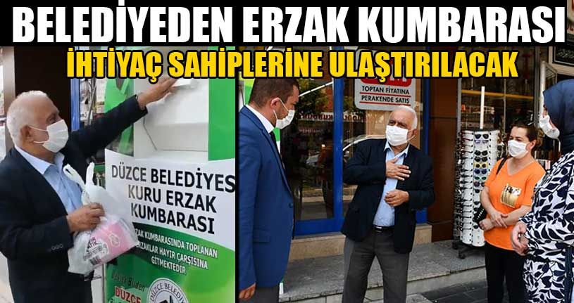 Belediyeden Erzak Kumbarası