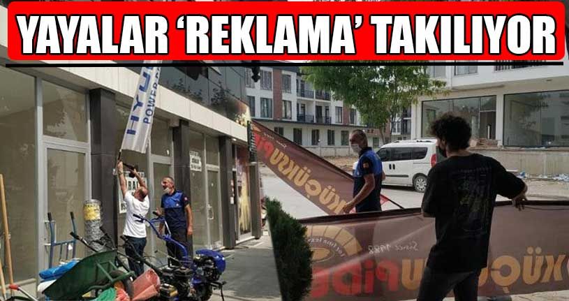 Zabıta Ekipleri Reklam Bayraklarını Topladı